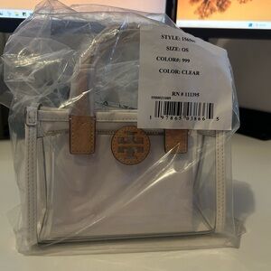 Tory Burch White clear mini bag